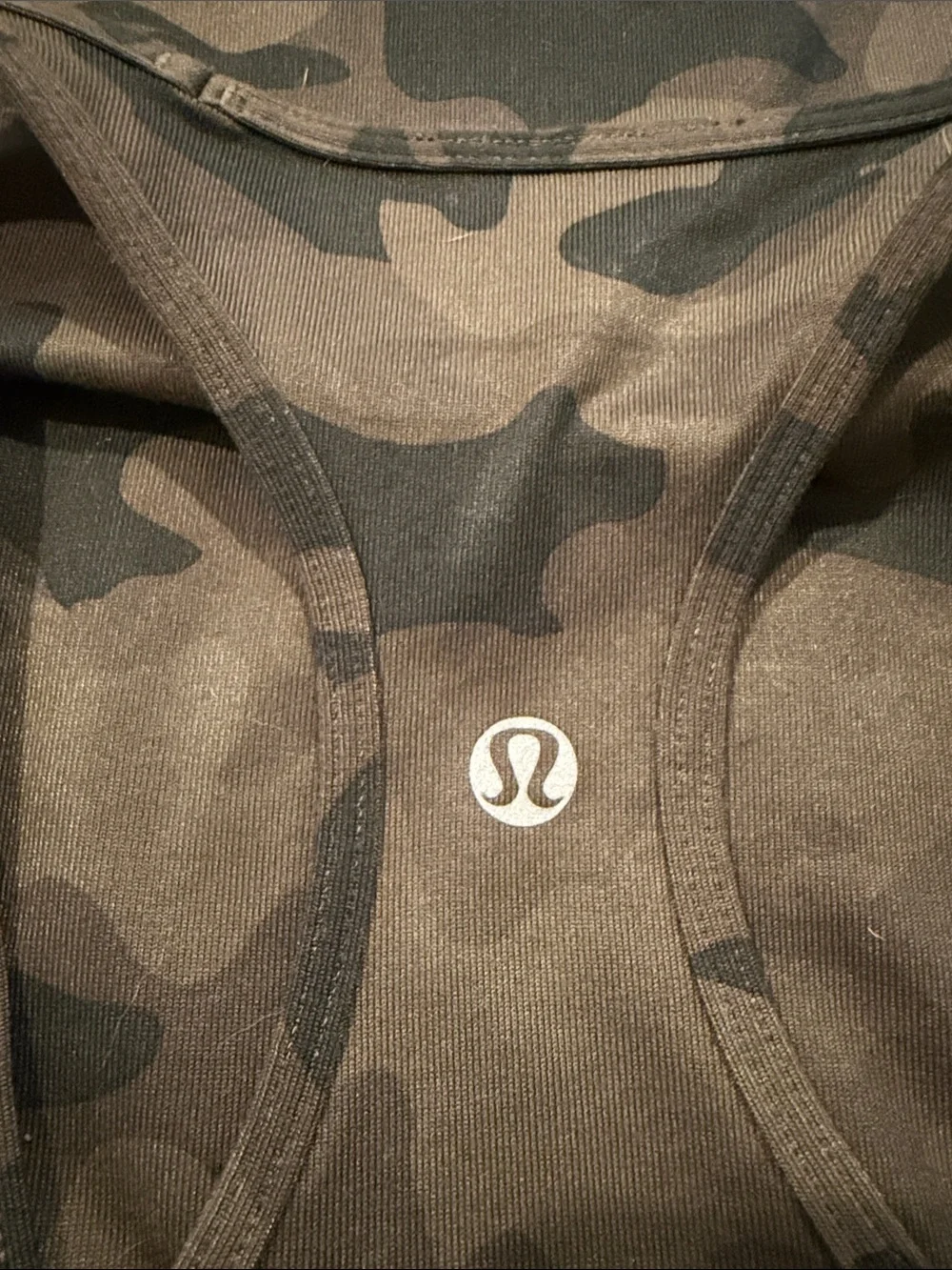lululemon athletica Olive Camo Racerback Tank
